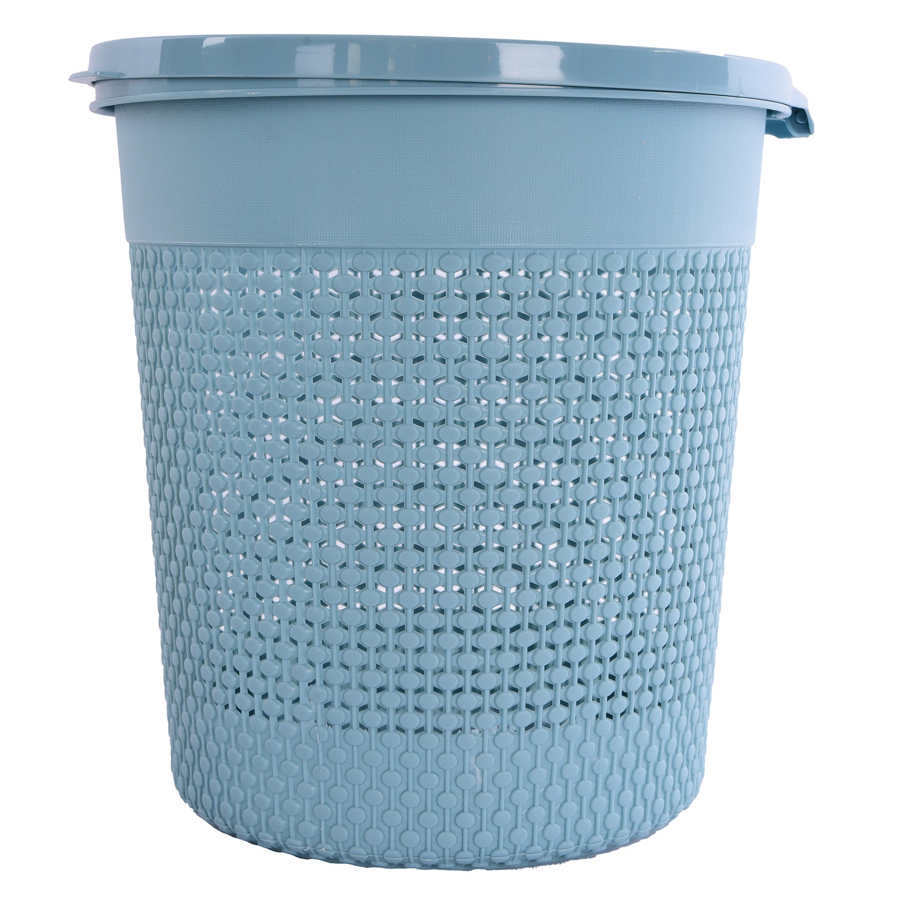 Round trash can - blue