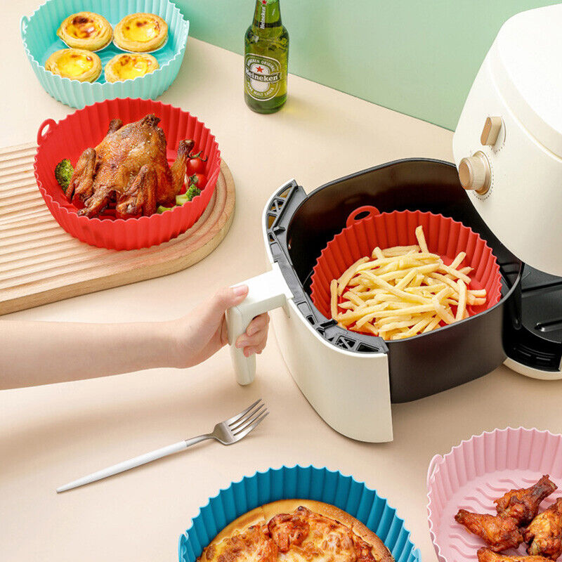 Silicone air fryer liner - blue