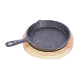 Small Fry Pan With Wooden Platter