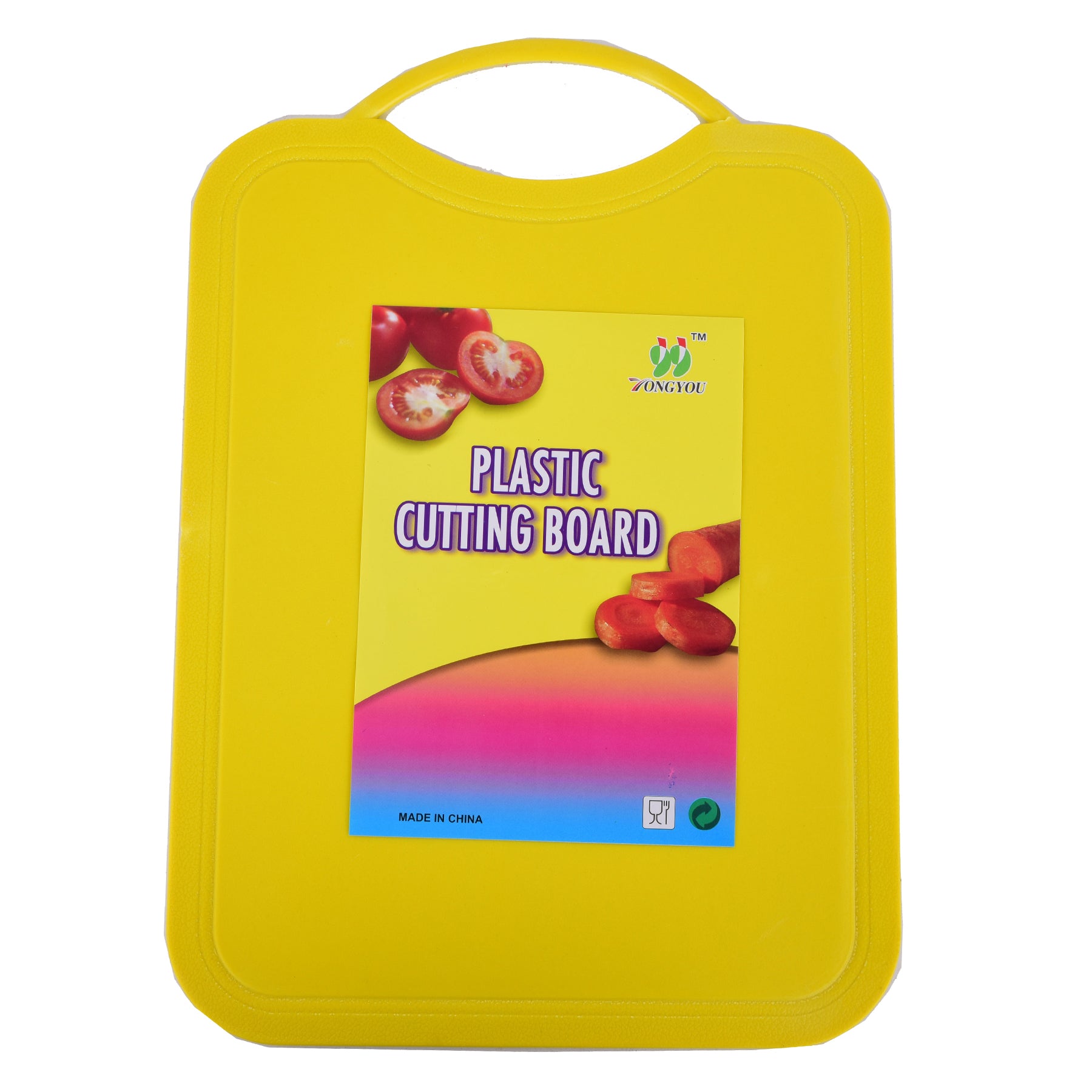 Plastic Cutting Board, Yellow Color