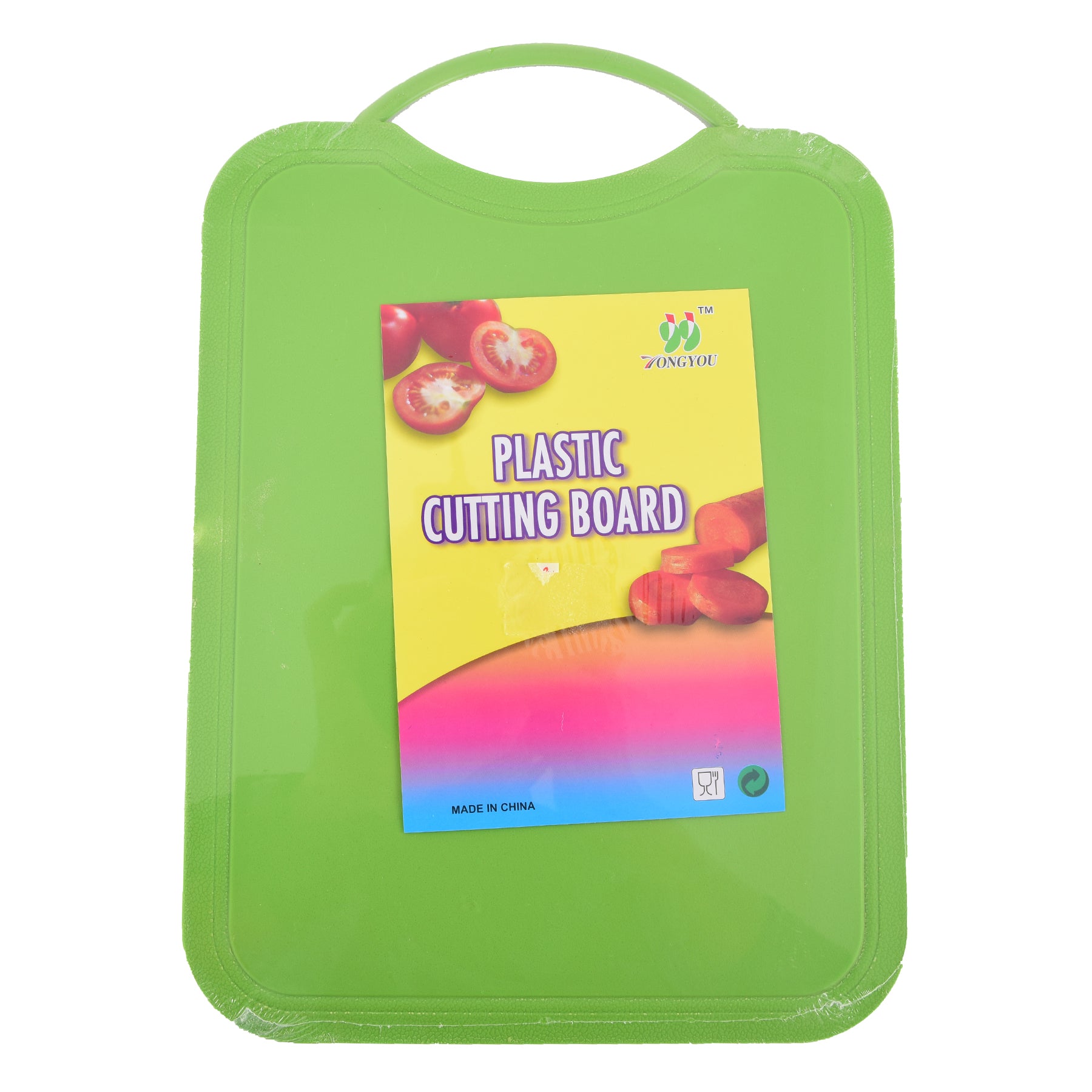 Plastic Rectangular Cutting Board, Green Color