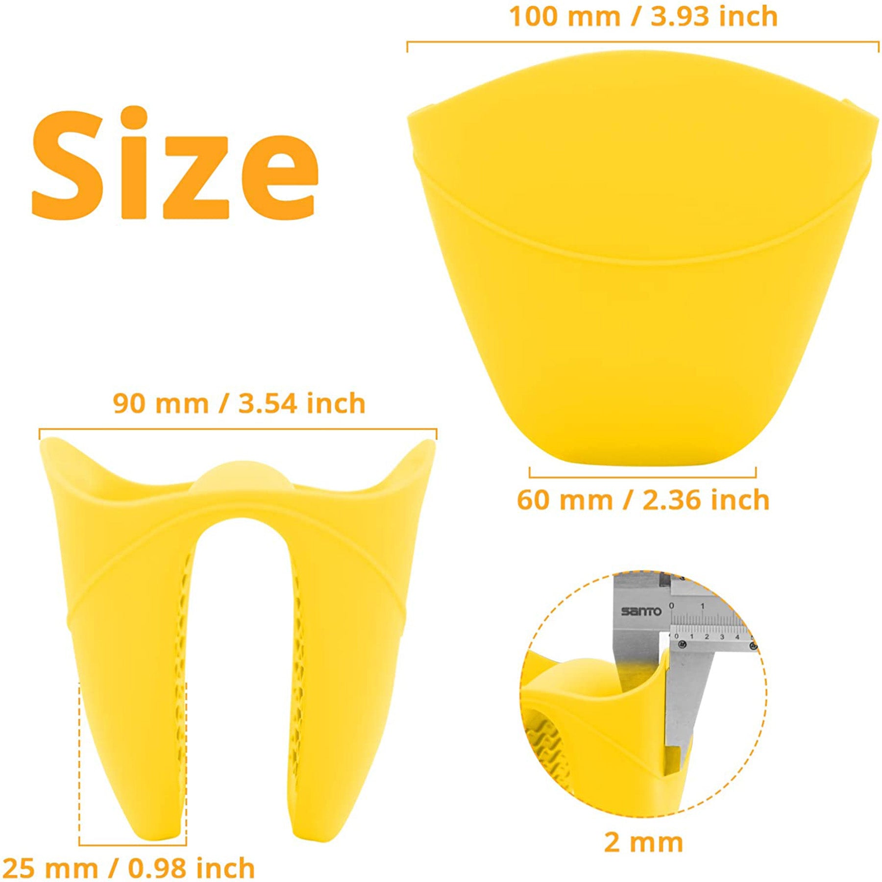 Silicone Insulated Mini Glove - yellow