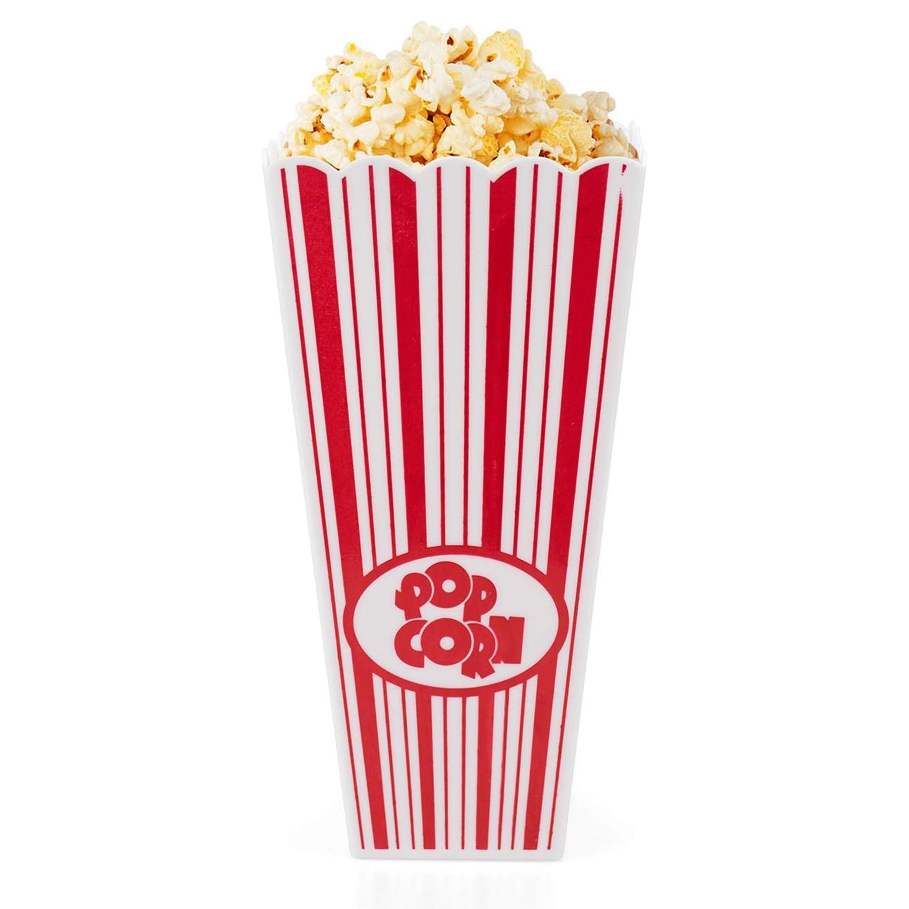 Large Popcorn holder, White & Red