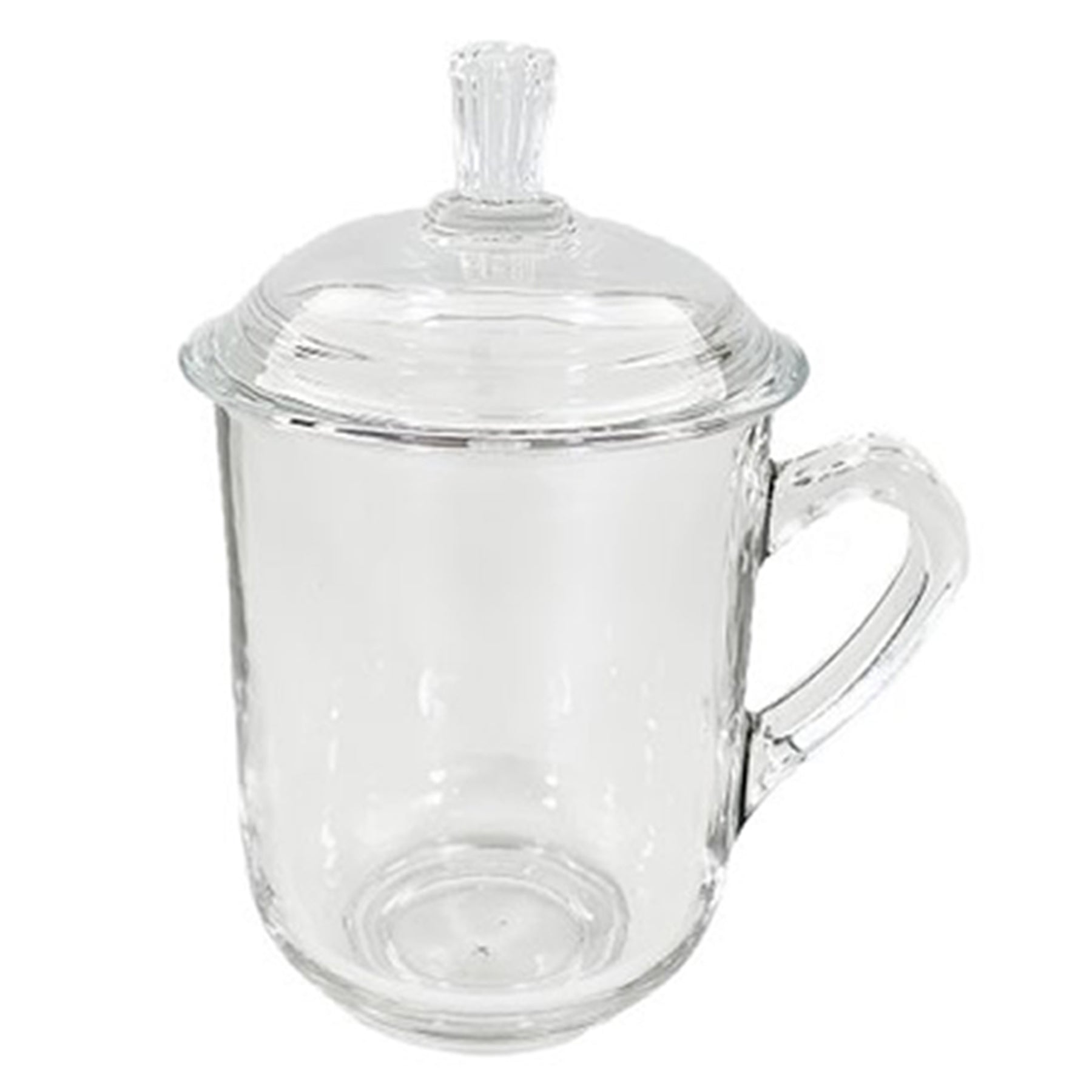 Glass cup with lid