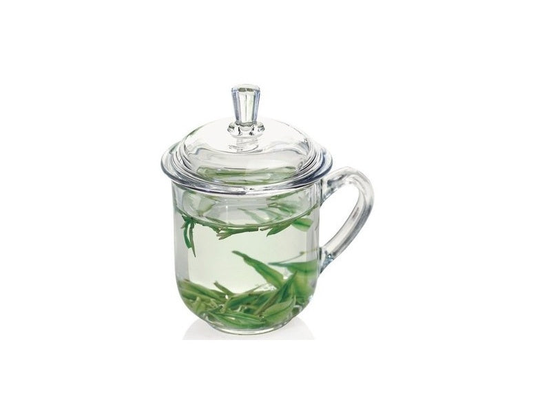 Glass cup with lid