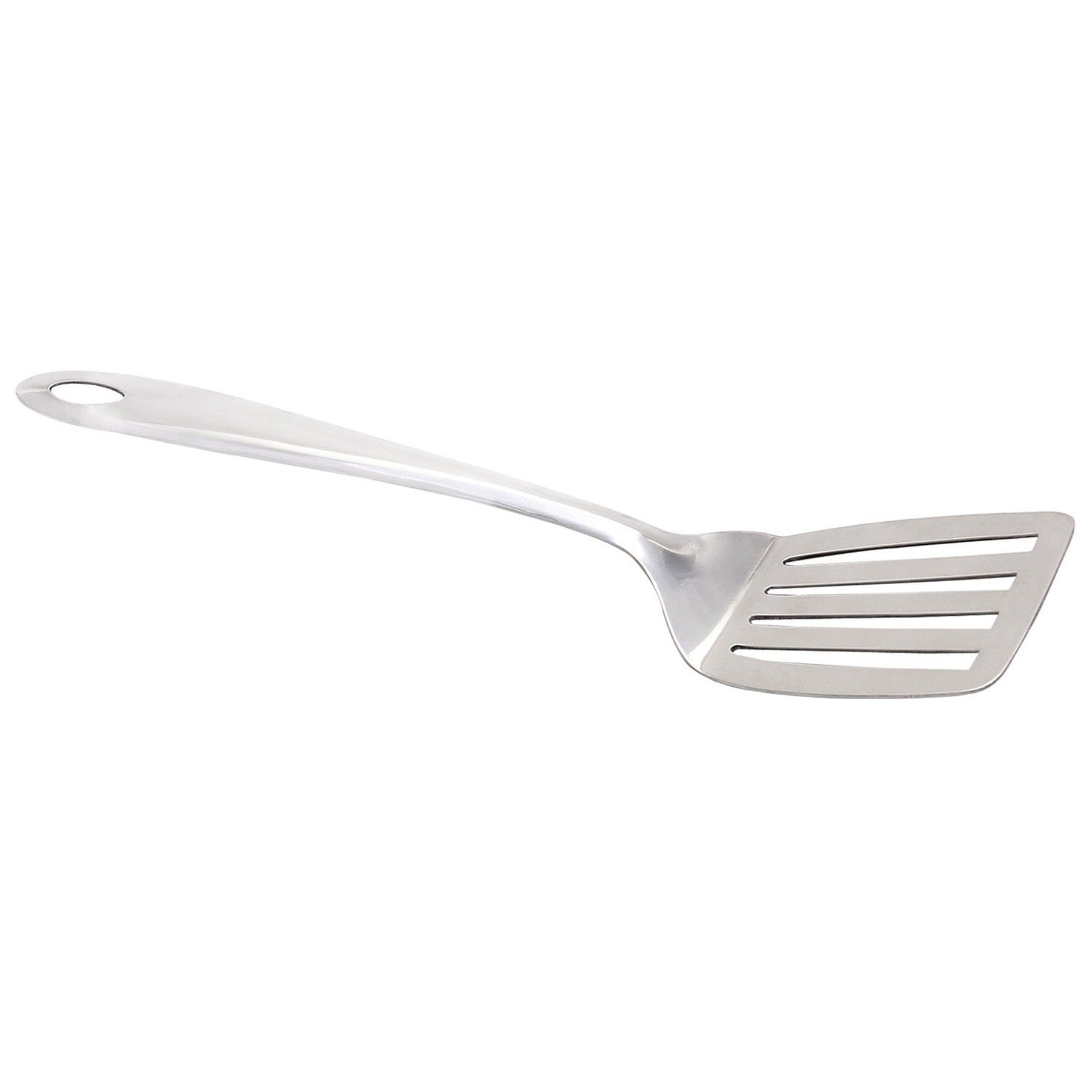 Slotted Turner Serving Spoon - Silver