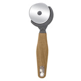 Wooden Pizza Cutter - Brown & Grey