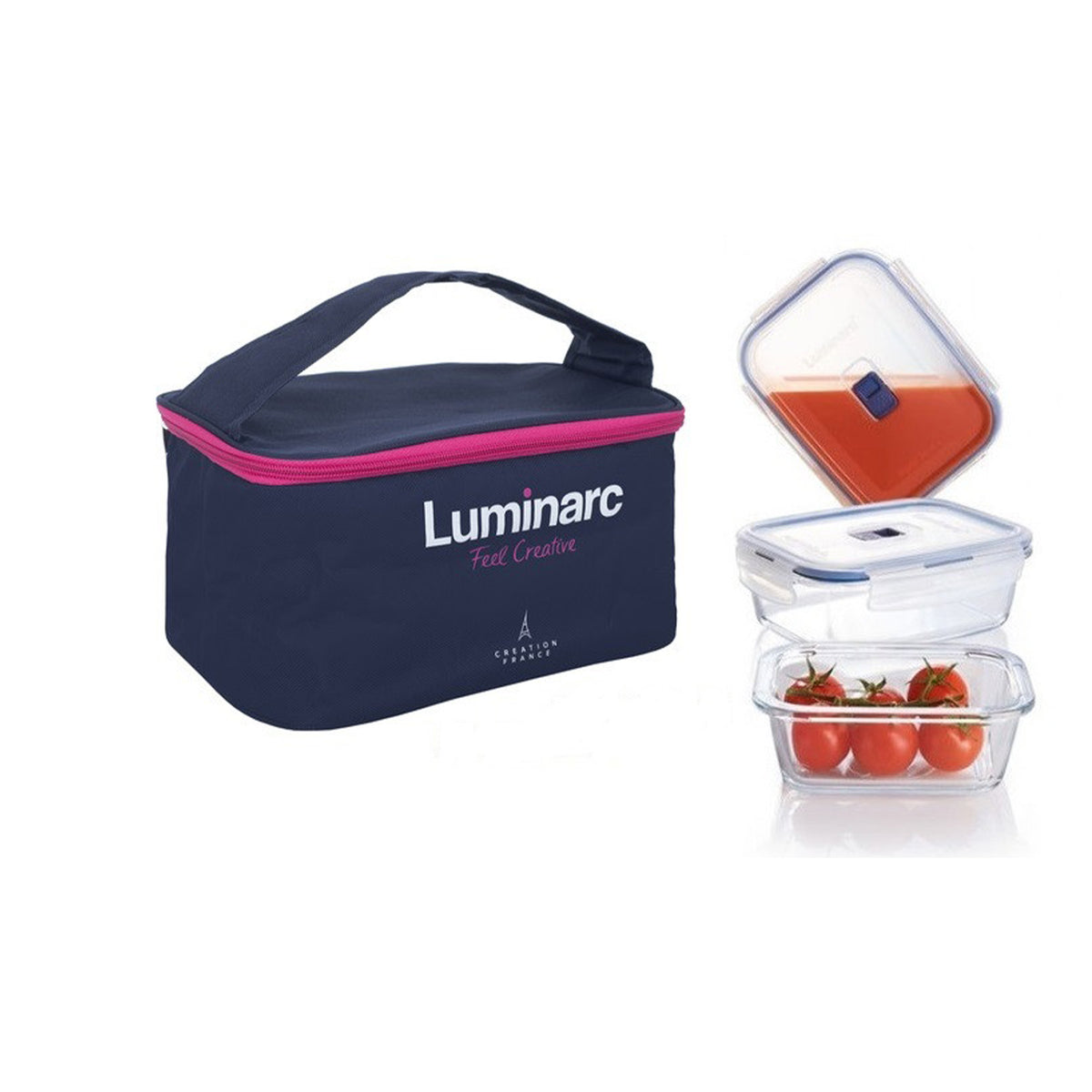 Pure Box set of 3 Containers with Lunch Bag