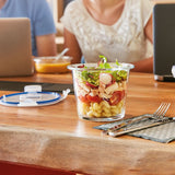 Round Deep Food Canister , Clear Color