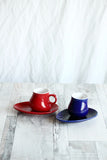 Coffee Set- Red & Navy