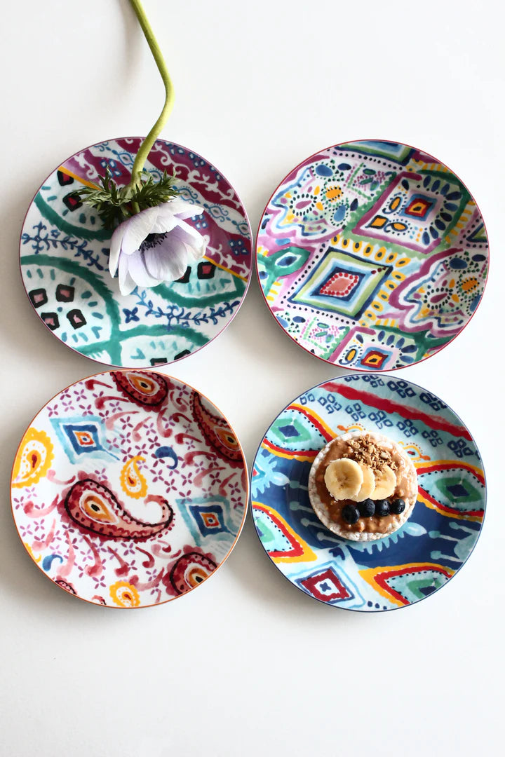 Round Cake Dish 4 pcs - Multi Color