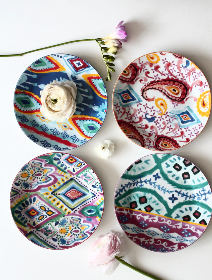 Round Cake Dish 4 pcs - Multi Color