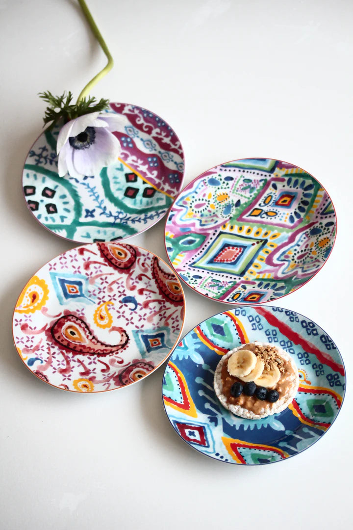 Round Cake Dish 4 pcs - Multi Color