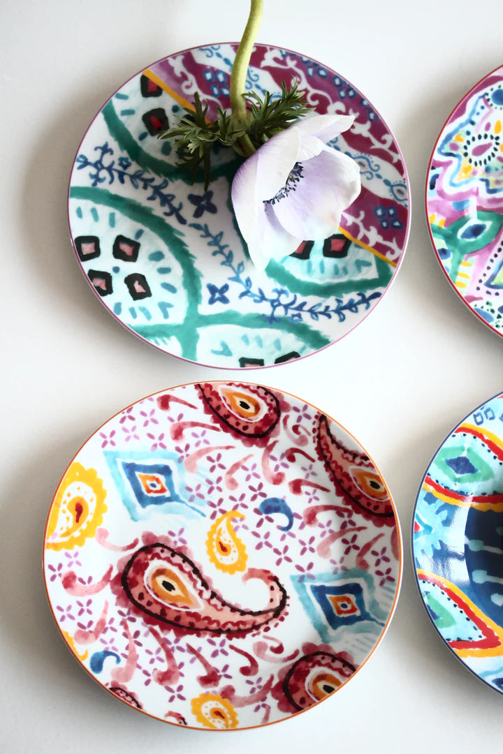 Round Cake Dish 4 pcs - Multi Color