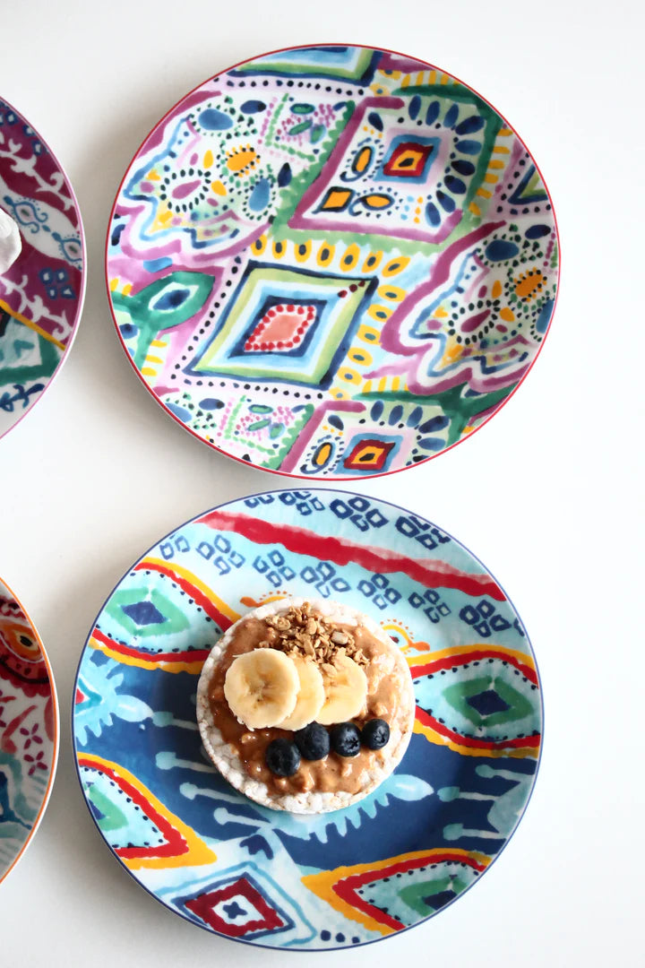 Round Cake Dish 4 pcs - Multi Color