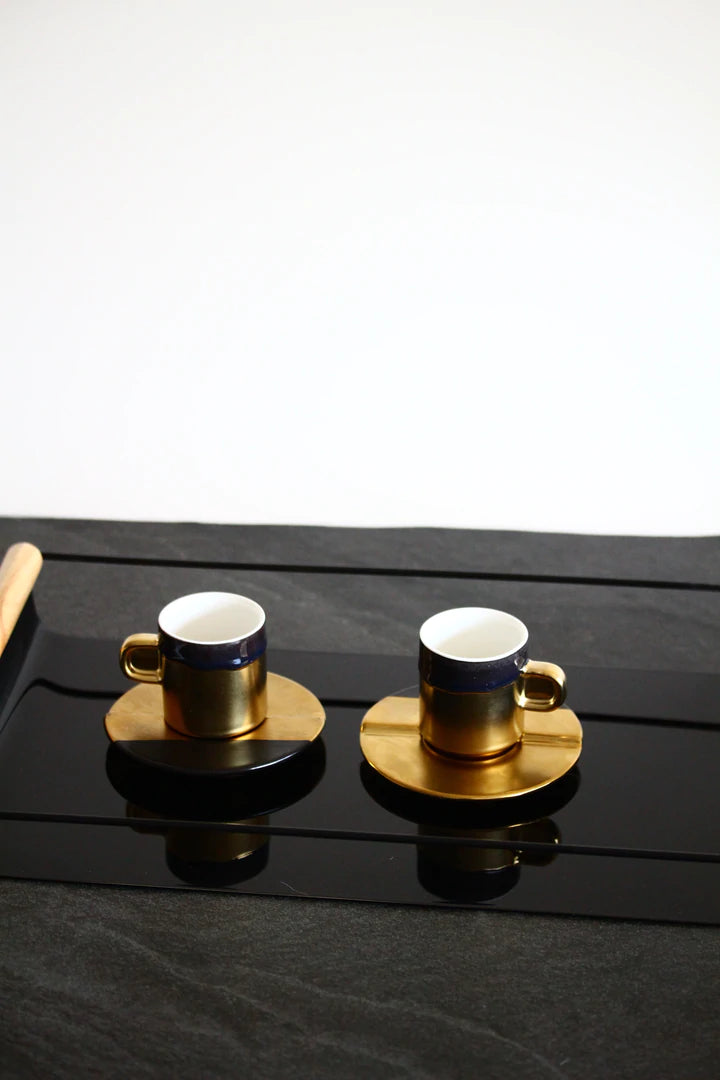 Coffee Set 2 pcs - Gold