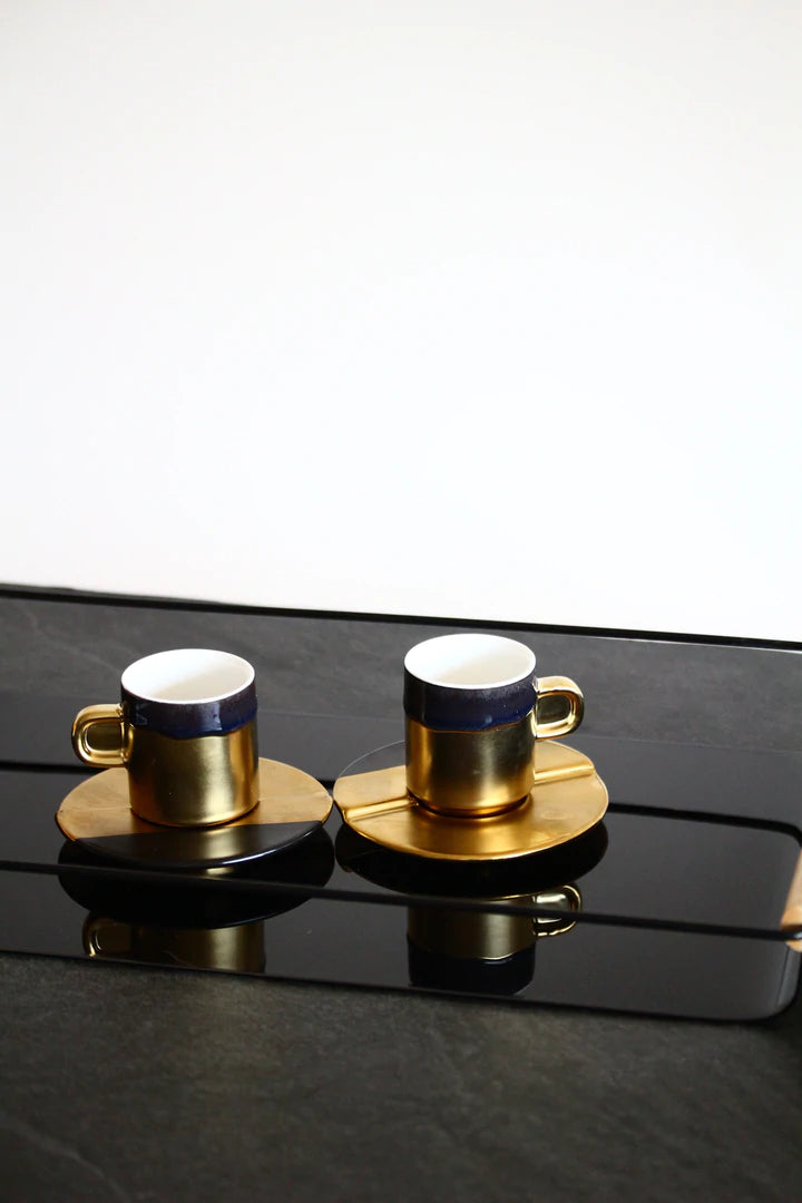 Coffee Set 2 pcs - Gold