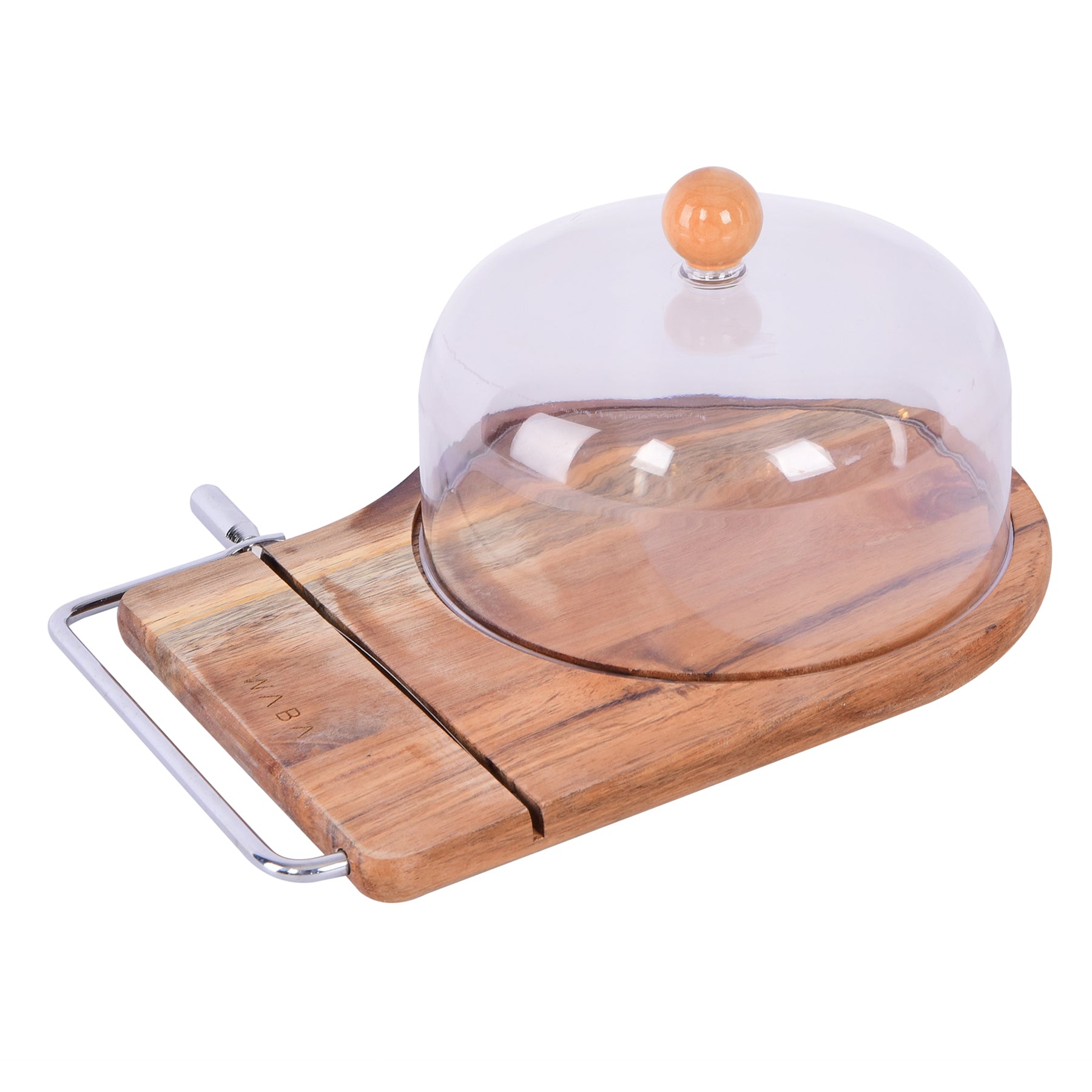 Wood cheese serving set