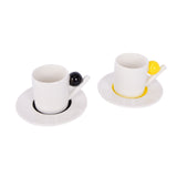 Coffee Set - Yellow & White