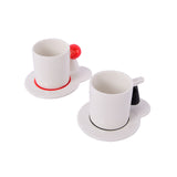 Coffee Set - White & Red