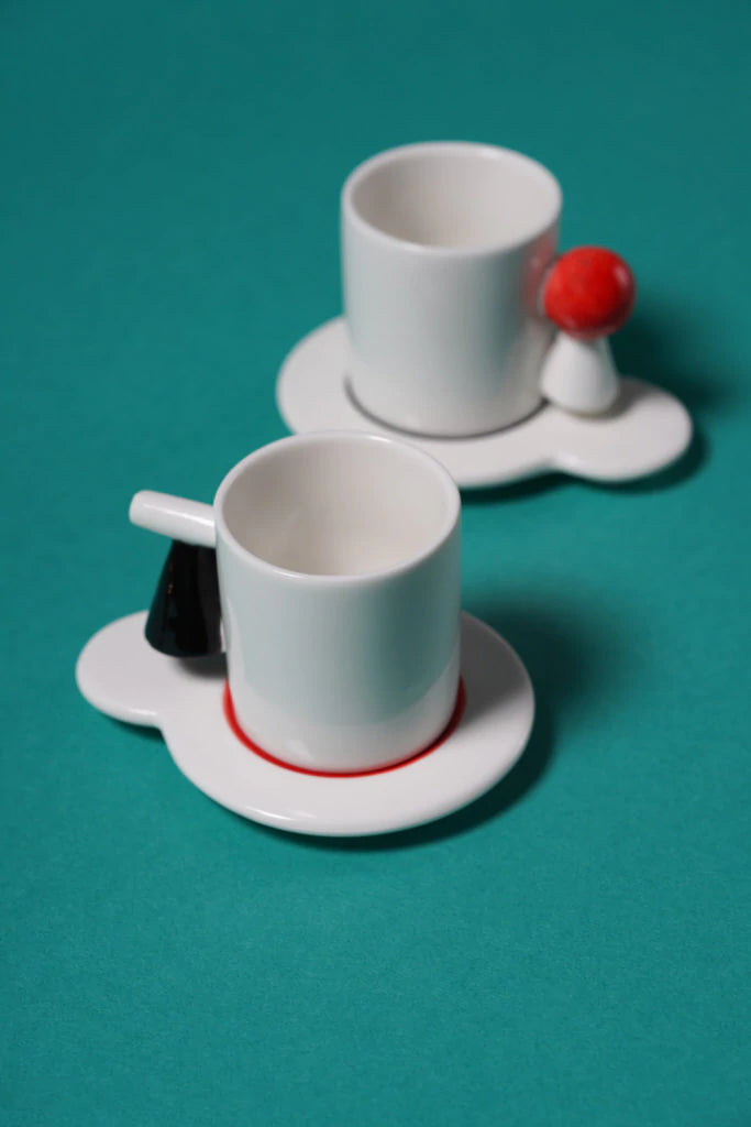 Coffee Set - White & Red