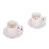 Coffee cups set - white