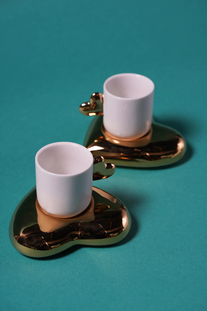 Coffee Set - White & Gold