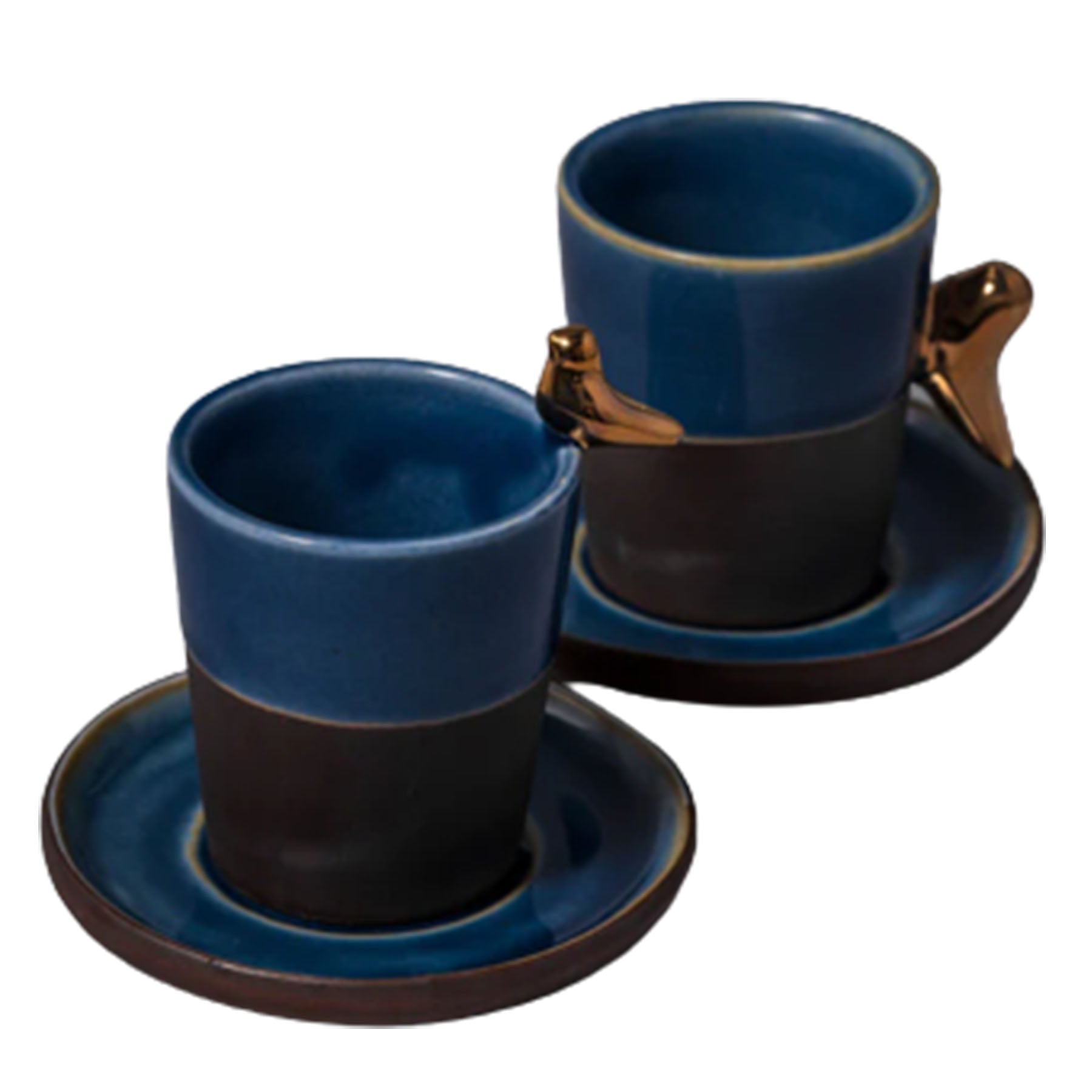 Coffee Set - Brown & Navy