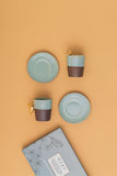 Coffee Set - Brown & Green