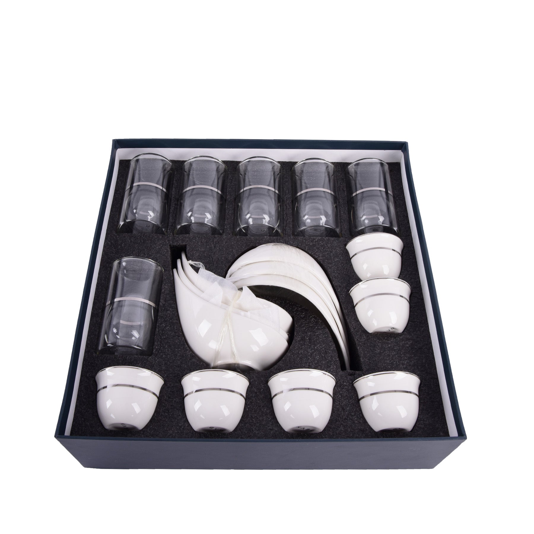 Tea & Coffee Set 18 Pcs - White Color