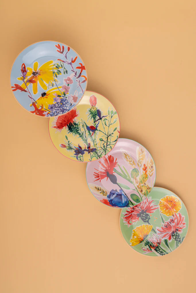 Round Cake Dish 4 pcs - Multi Color