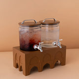 ZW4 Drink Dispenser 4L Set 2 Pcs + Base Brown