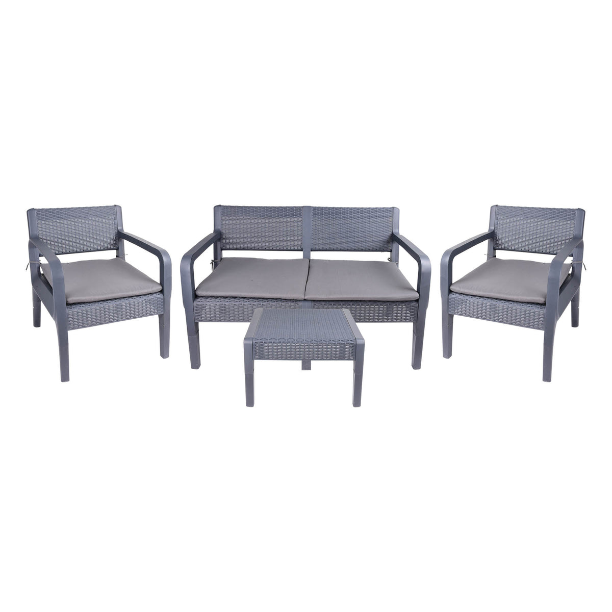 4pcs Plastic Sofa Set With Cushion