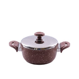 Deep Pot with Lid - Brown Color