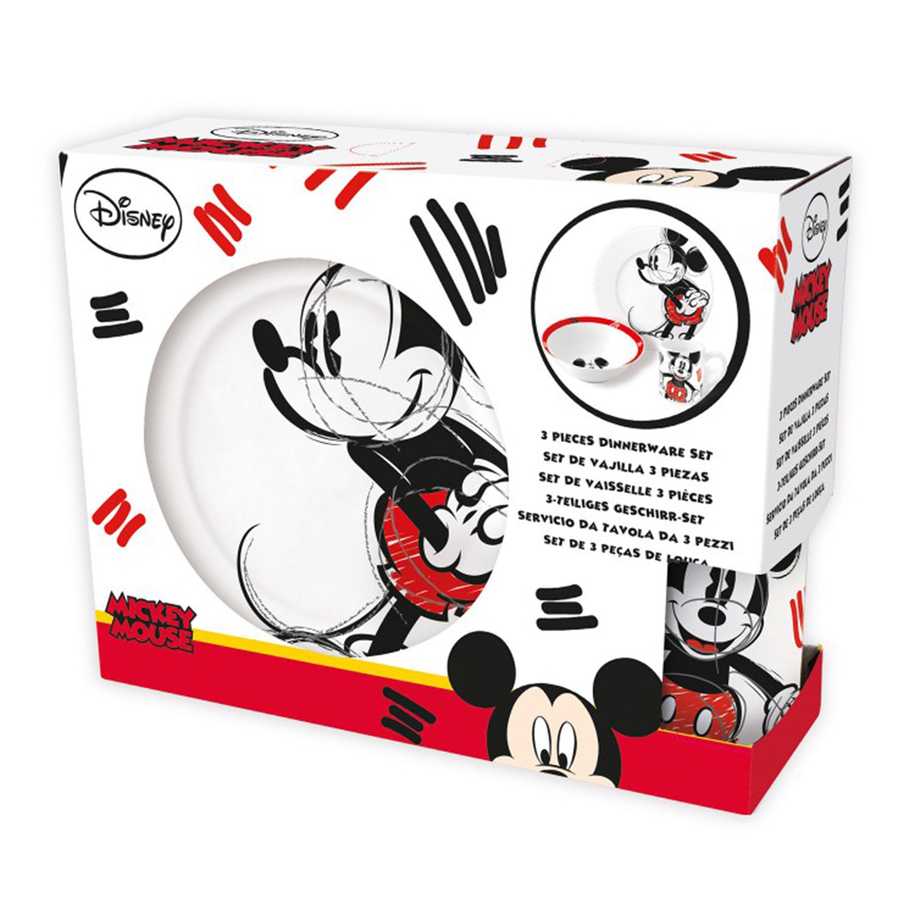 Mickey Mouse Dinnerware Set 3 Pcs