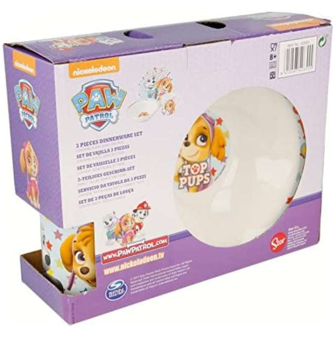 Paw Patrol Ceramic 3 Pcs Snack Set