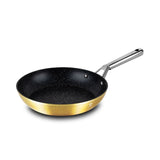 Hammered frypan with handle - gold 22cm