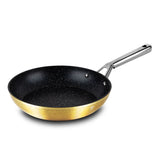 Hammered frypan with handle - gold 32 cm