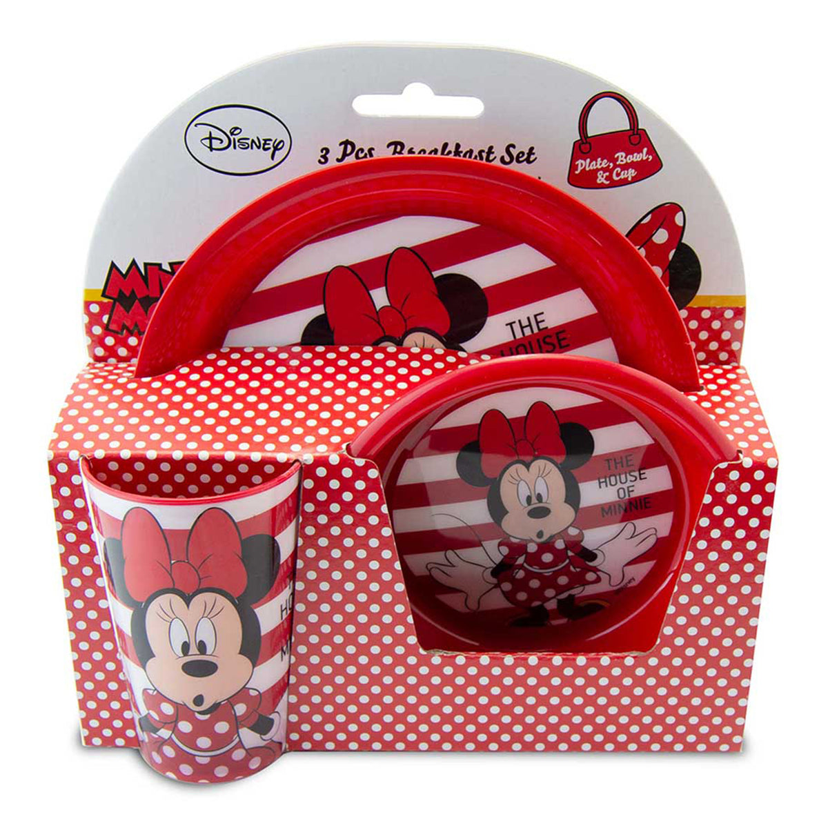 Minnie mouse 3pcs breakfast set, Red