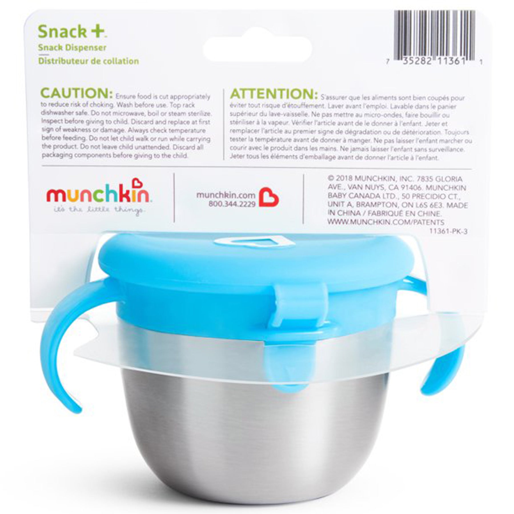 Snack container with lid