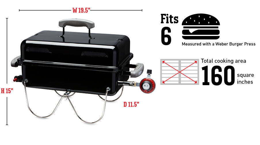 Go- Anywhere Gas Grill- Black