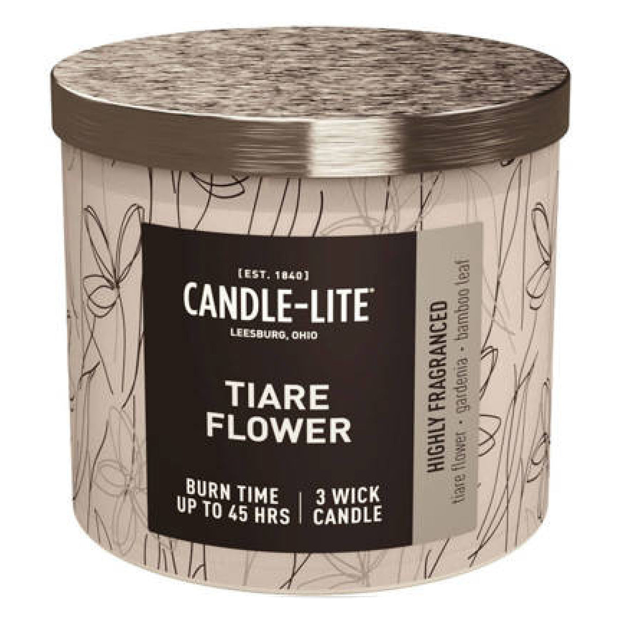 Candle-Lite 3 Wick Scented Candle - Tiare Flower