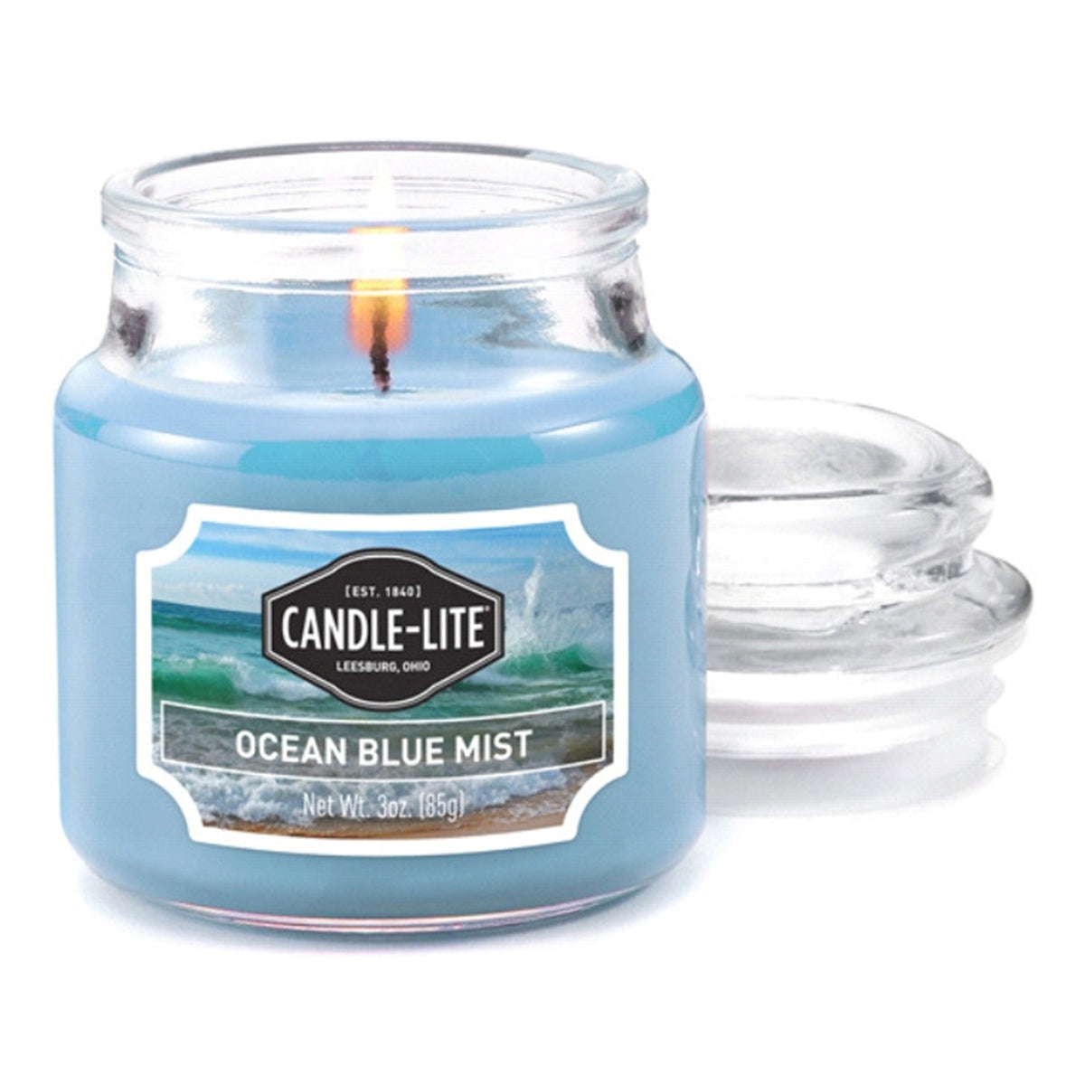 Candle with Fragrance - Ocean Blue Mist