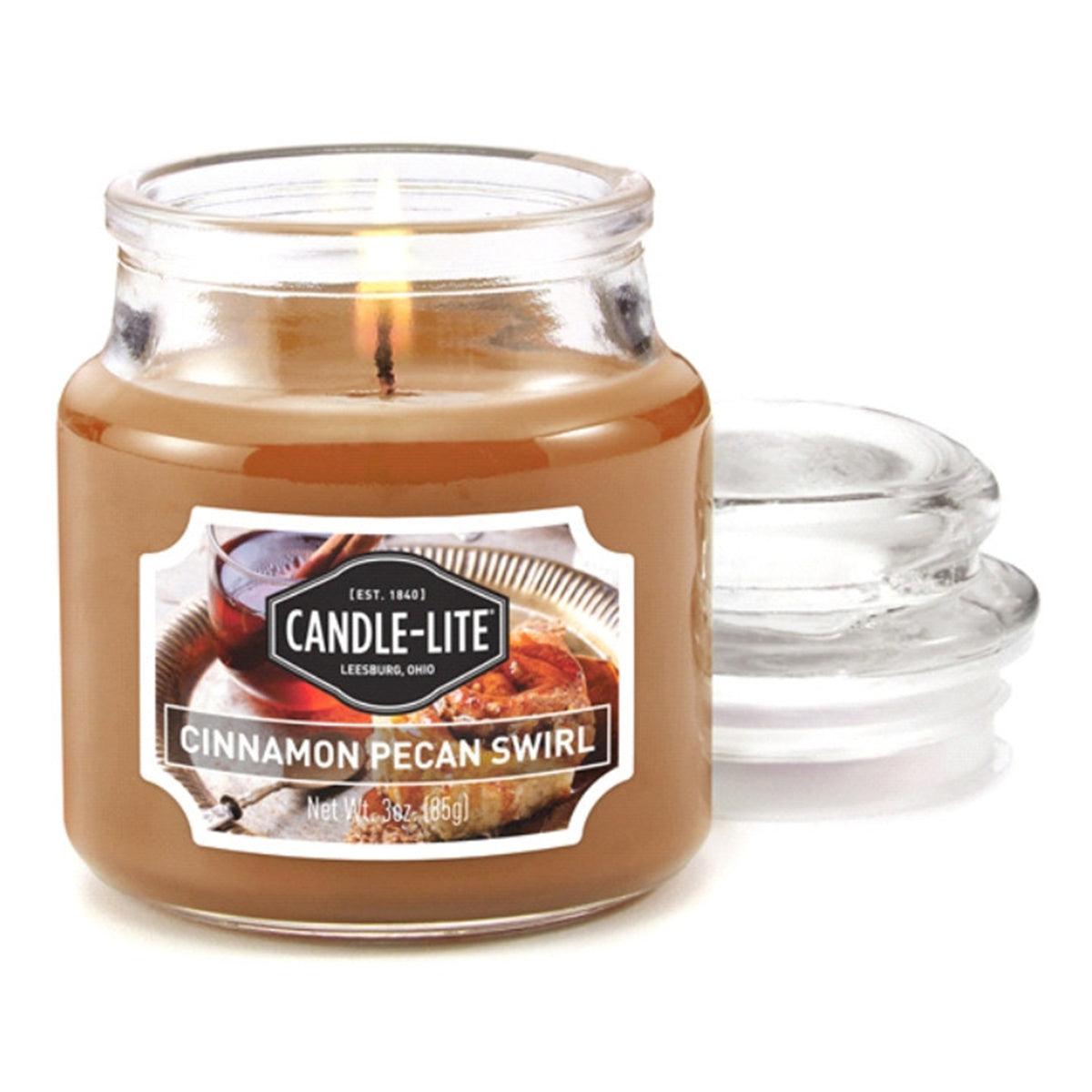 Candle with Fragrance - Cinnamon Pecan Swirl