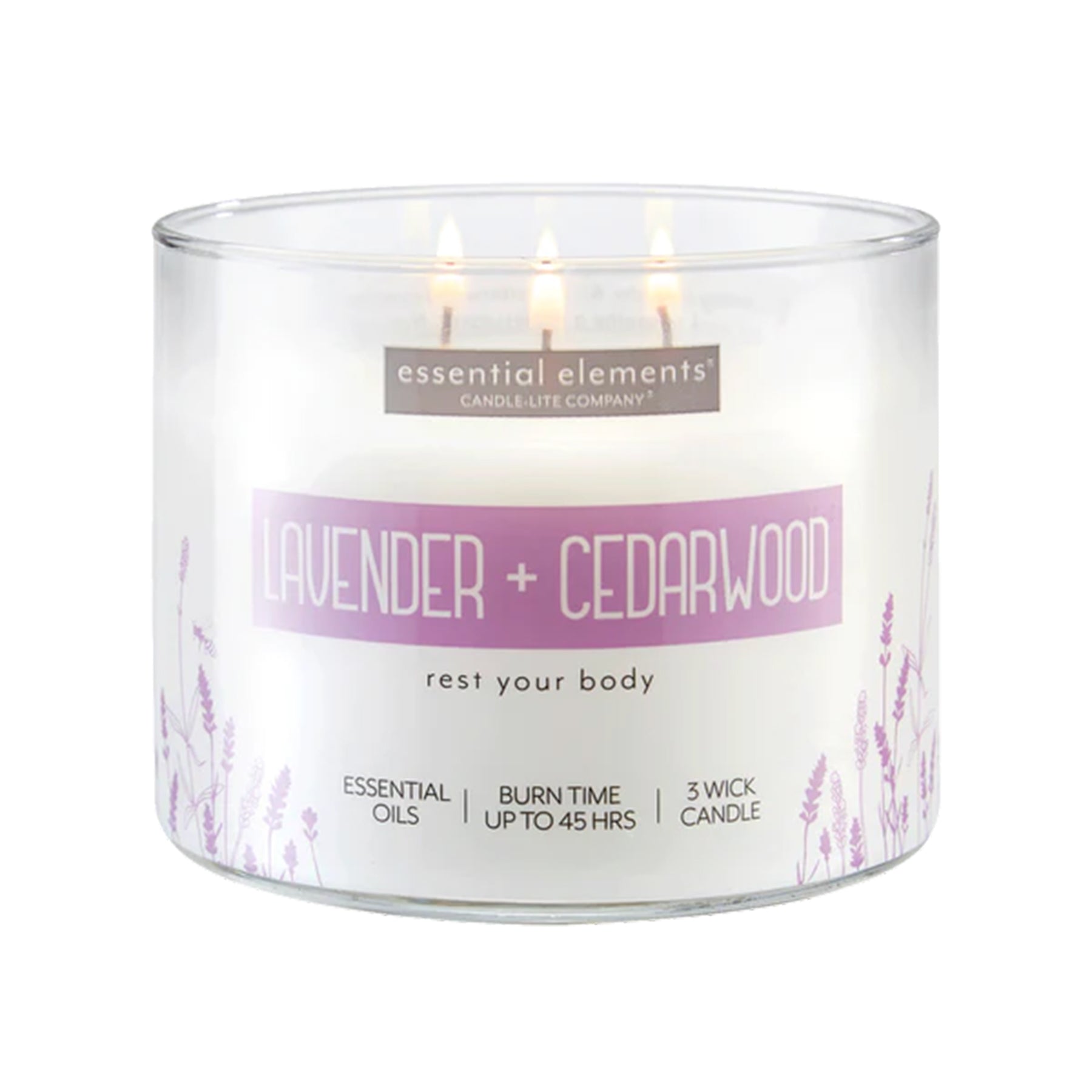 3-Wick Jar Candle - Lavender + Cedarwood