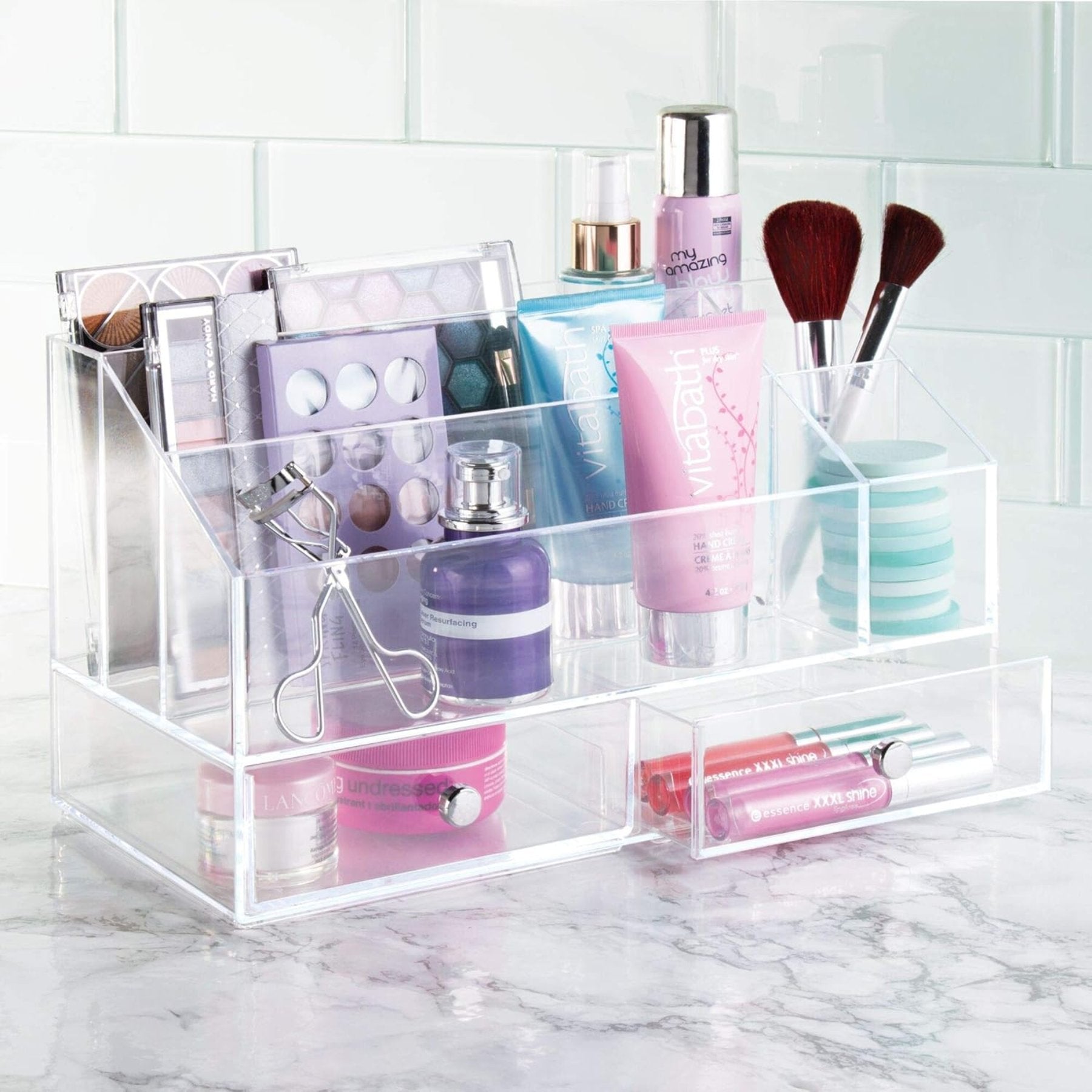 Divided Organizer With Drawers - Clear