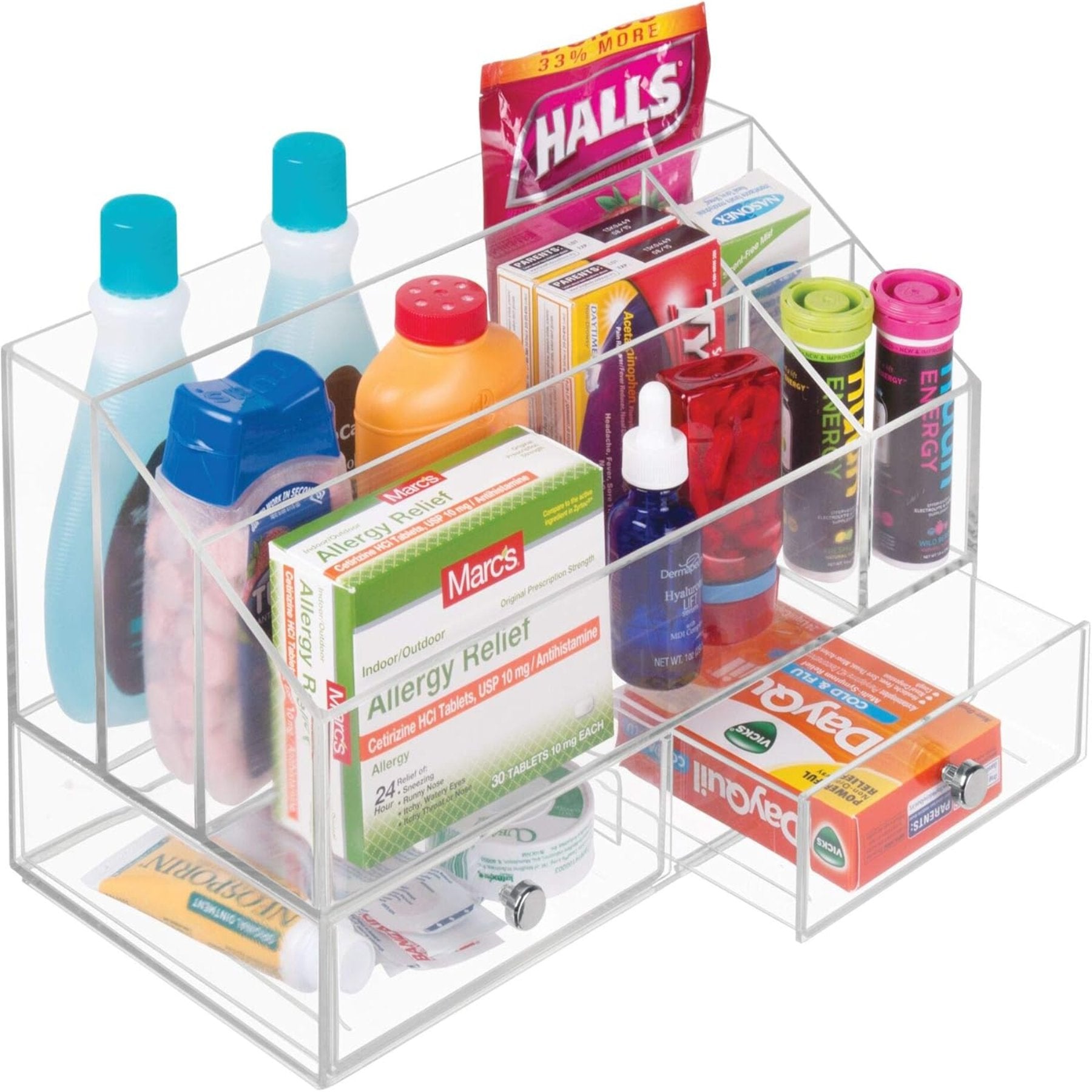 Divided Organizer With Drawers - Clear