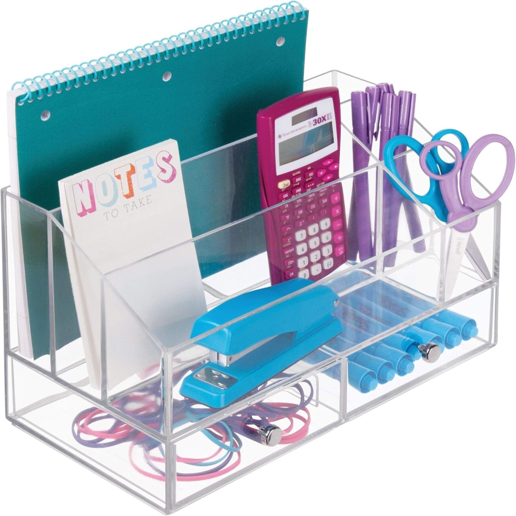 Divided Organizer With Drawers - Clear