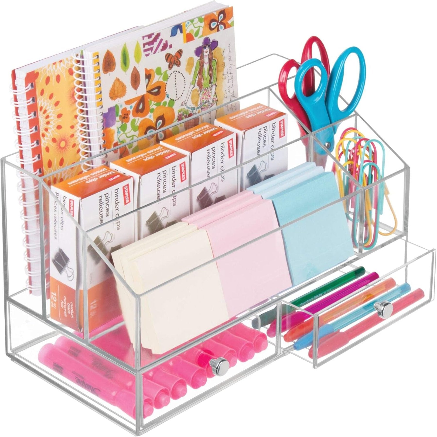 Divided Organizer With Drawers - Clear