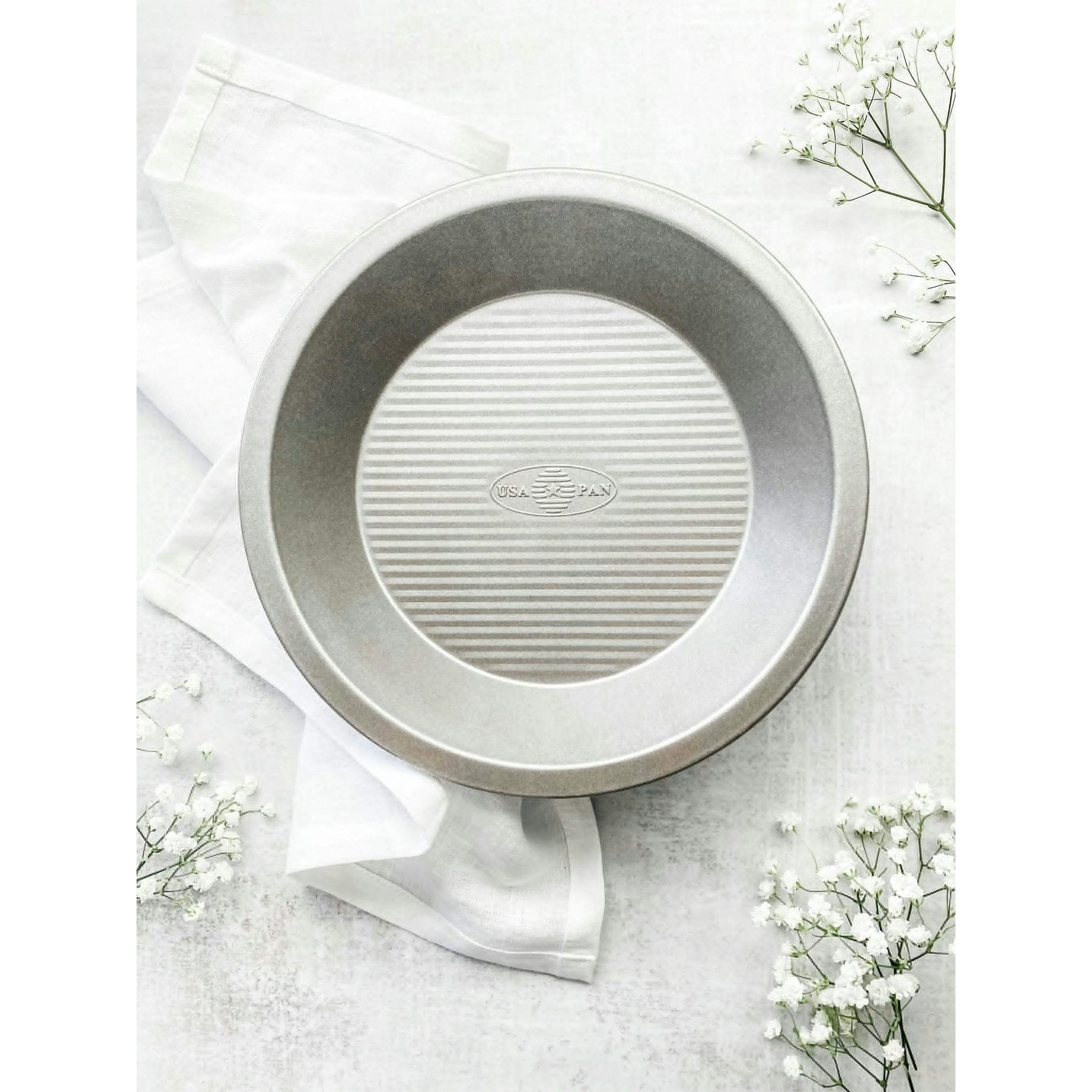 Round Pie Pan , Silver Color